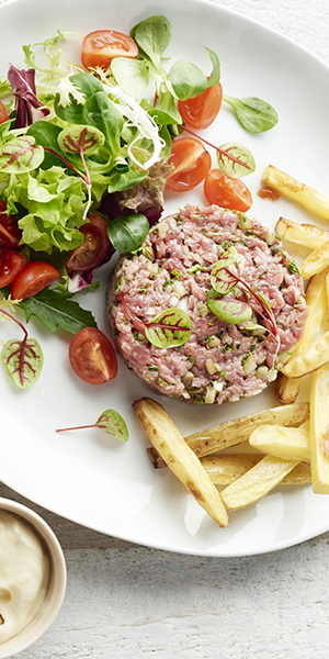 Steak tartare et frites